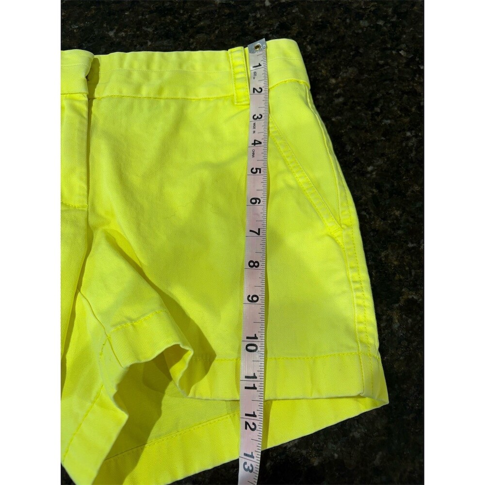 J.Crew Chino Shorts Womens Size 2 Bright Yellow Flat Front Pockets - Picture 4 of 8